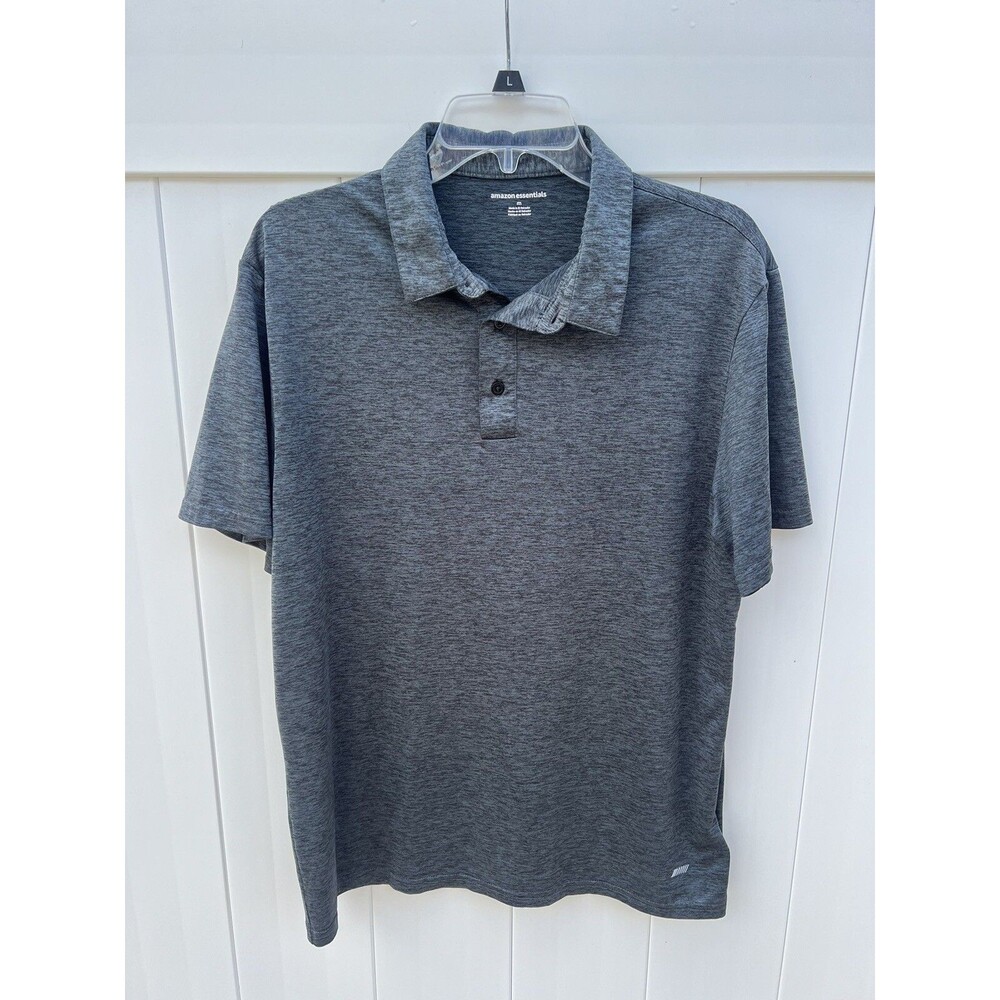 Amazon Essentials Men's Regular-Fit Quick-Dry Golf Polo Shirt Dark Gray Size M